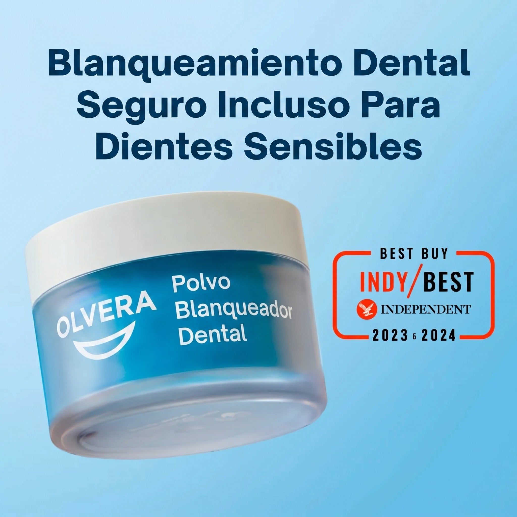 Polvo blanqueador dental aprobado por dentistas