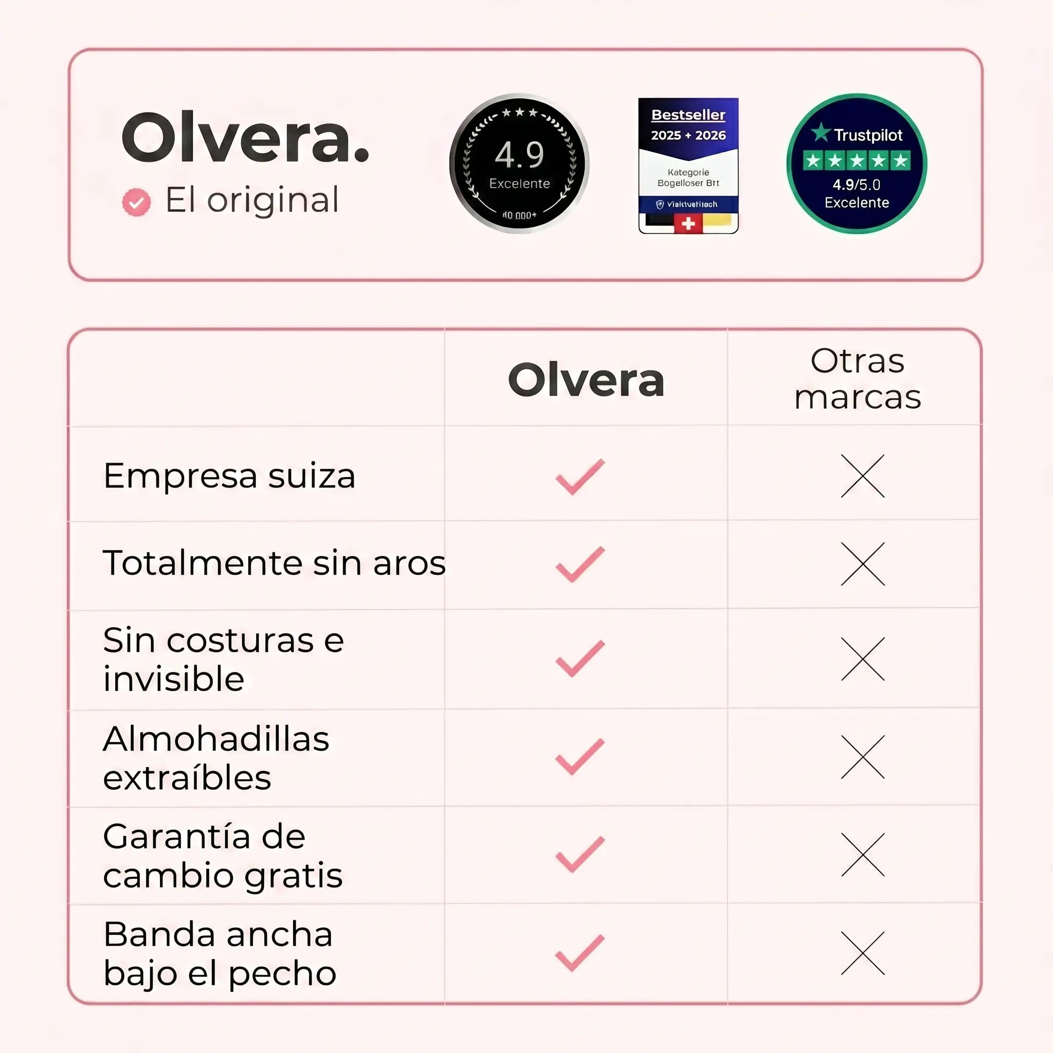 olvera – Sujetador Premium sin costuras
