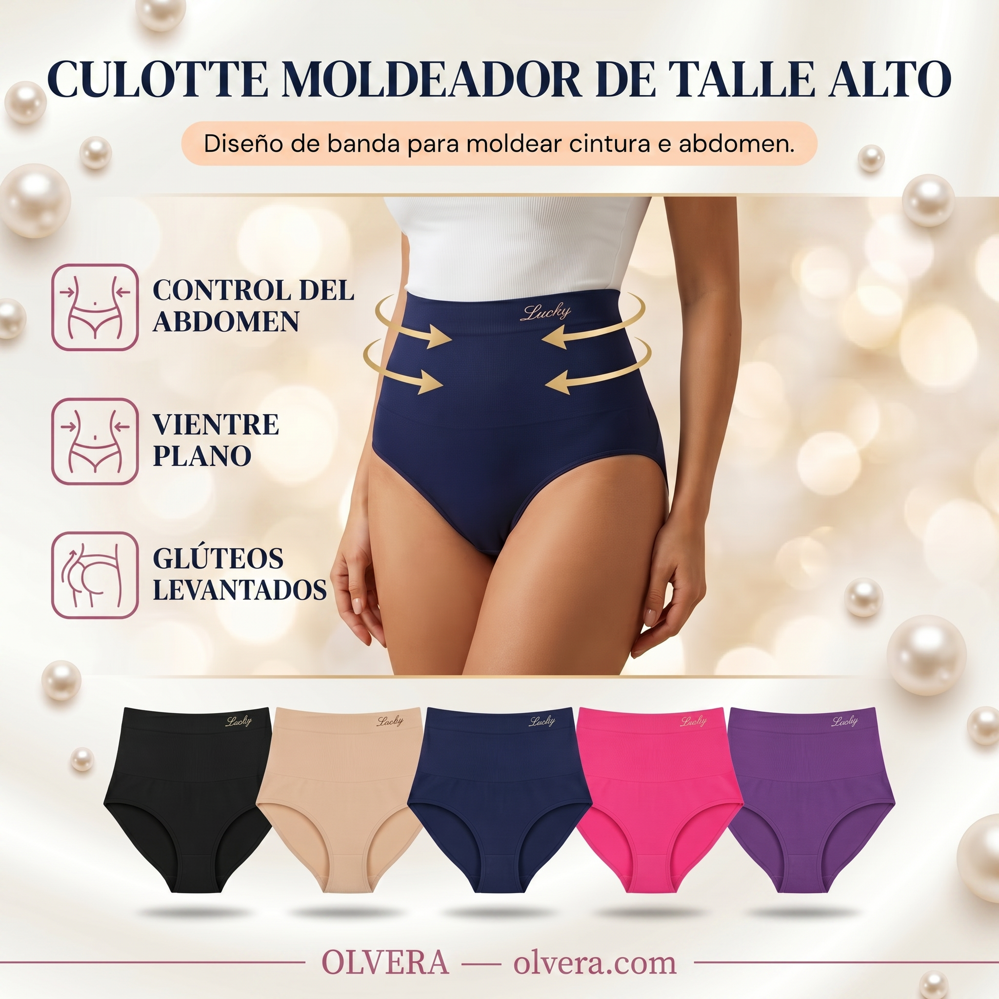Culotte Moldeador de Talle Alto — Control del Abdomen Sin Costuras